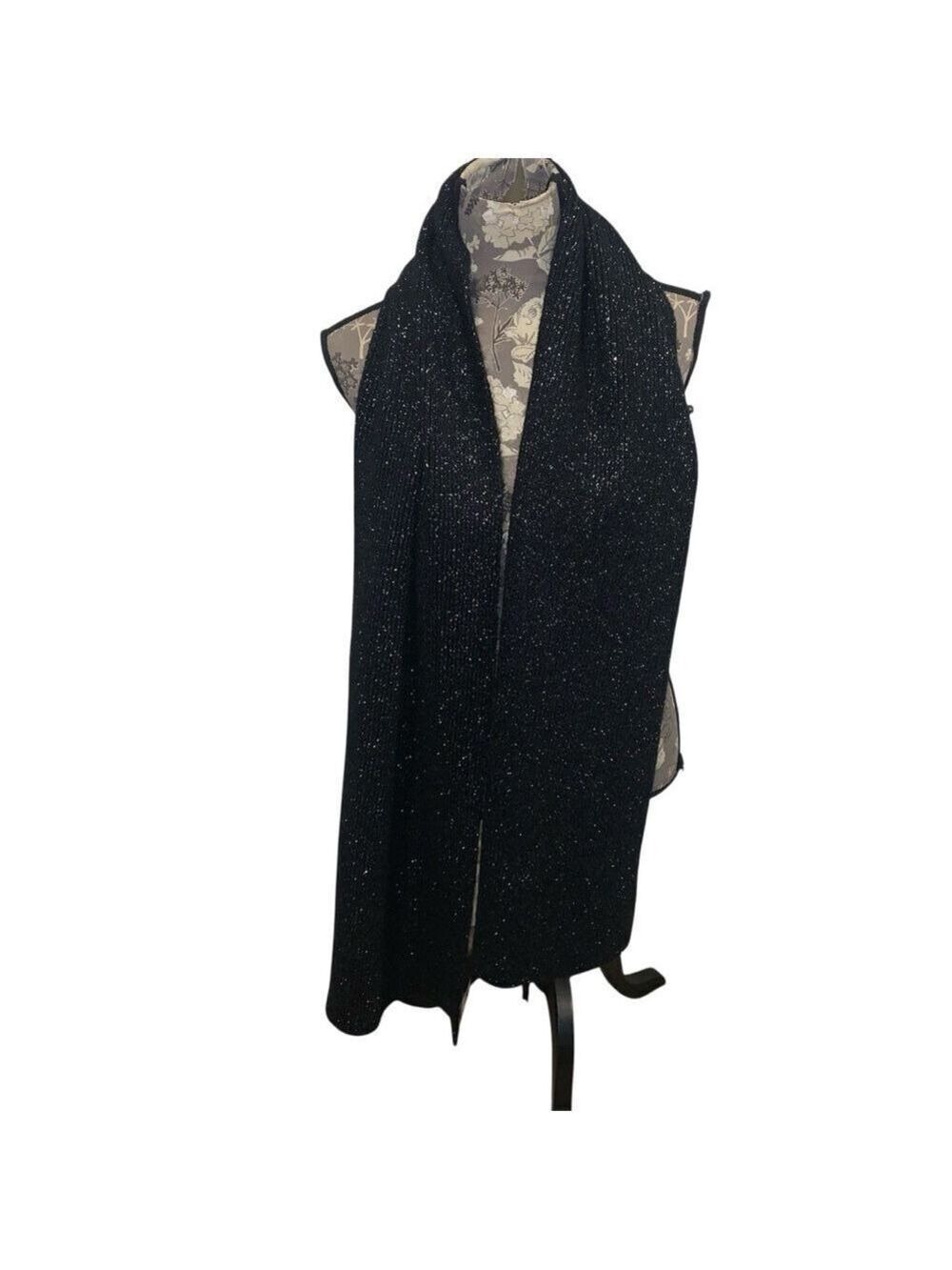 EXPRESS Black Glittery Knit Scarf NWT